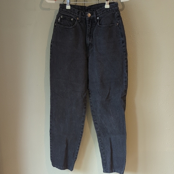 Y2K Vintage Outlaw Wanted Branded Washed Black Jeans Made In USA Women's Size 7 - Picture 2 of 13